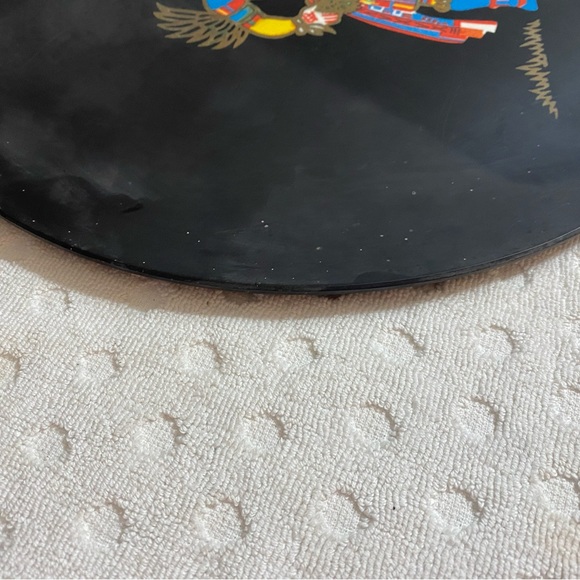 VTG 1960’s Courac Of Monterey Hopi Hummingbird Kachina Doll Brass Inlay Plate - Picture 6 of 15